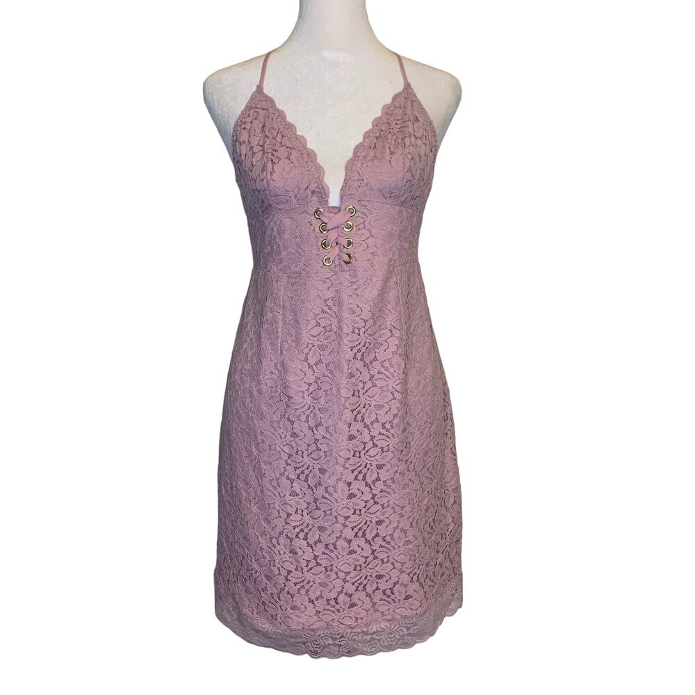 Victoria's Secret light purple lace mini dress lingerie size M
